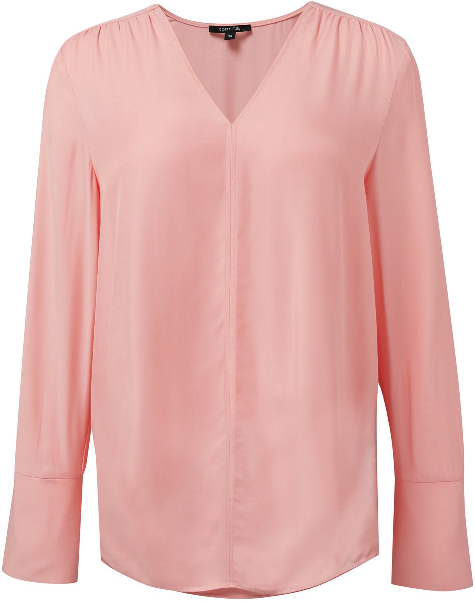 comma - female - Viscose blouse met V-halslijn