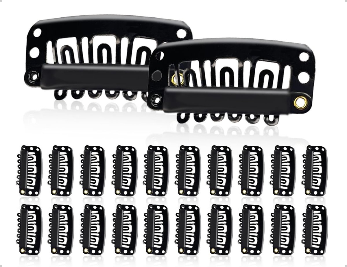 Dailygoods - Cosensi - Dailygoods - Set van 20 U-vormige Metalen Verlengenclips voor Haar