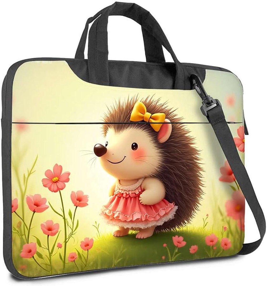 Laptoptas - Laptophoes - Veilig Vervoer - Waterbestendig Polyester - 15.6 Inch - Zwart