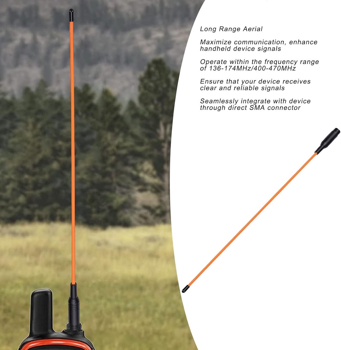 GPS Antenne - Handheld Antenne - Communicatie Verlengen - Groot Frequentiebereik - 39 cm - Oranje
