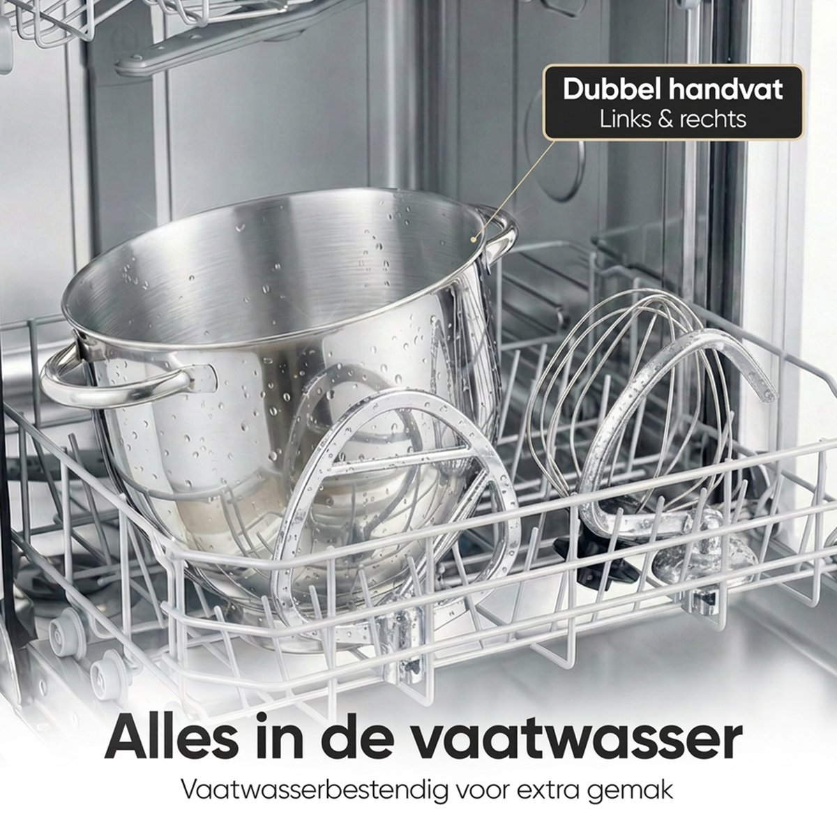 Gatson 1500W Keukenmachine - 10 Snelheden - 5L Mengkom - Dubbele Handvat - Keukenrobot - Keukenmixer - Foodprocessor - 1500W thumbnail 3