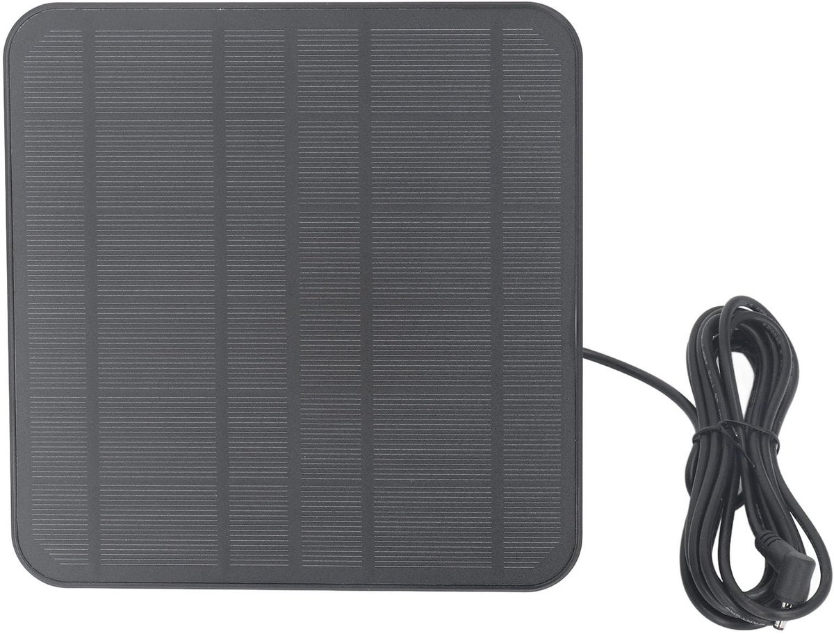 Dailygoods - Dailygoody - Zonnepaneel Kit - Draagbare Oplader voor Camera's - 12W 6V - Zonne-energie - Ideaal voor Stick Up Cam en Circle Spotlight - Geschikt voor