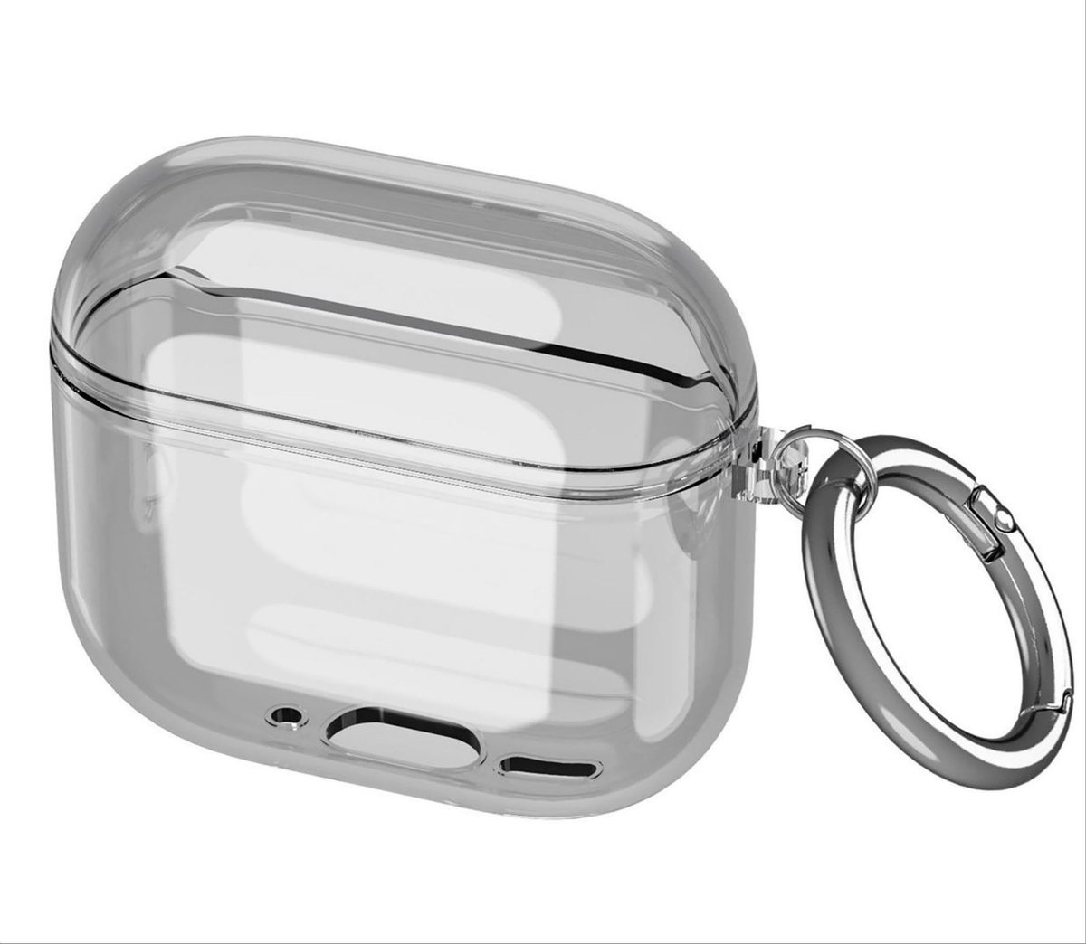 Dailygoods - Dailygoody - Hoesje Airpods 4 2024 - Ultraduurzaam TPU - Valbestendig en lichtgewicht - Transparant zwart - Slim fit - Perfecte bescherming