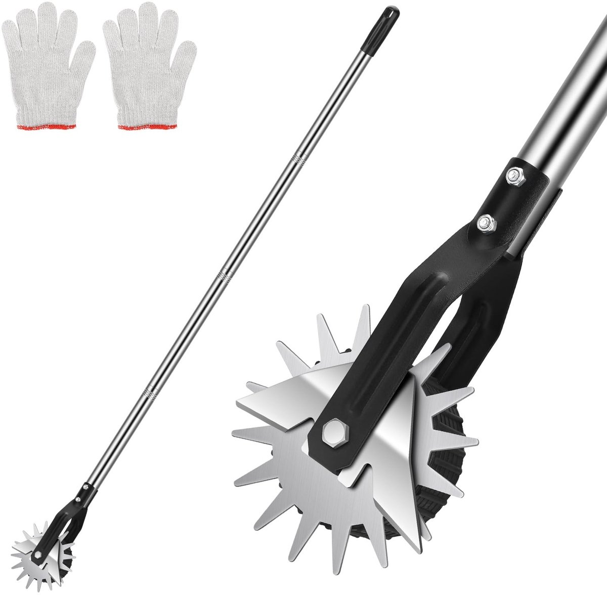 Dailygoods - Dailygoody - Draaibare Grastrimmer - Handmatige Grastrimmer - Roterende Schaar - 167 cm - Robuuste Handgreep - Geschikt voor Tuin en Trottoir - 23,6 i