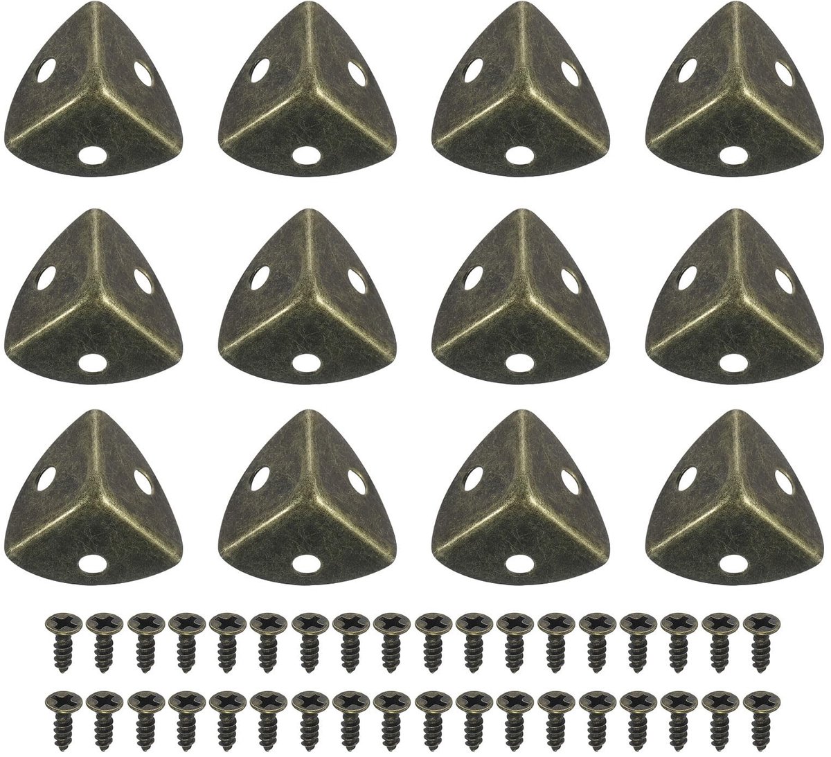 Dailygoods - Dailygoody - Metalen Hoekbeschermers - Decoratieve Tafelhoekbescherming - 36 Stuks - Roestvrij en Duurzaam - Voor Houten Kisten en Opbergdozen