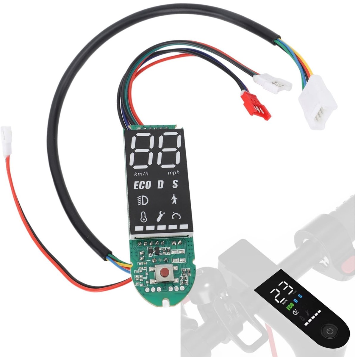 Dailygoods - Dailygoody - Electric Scooter Dashboard - Bluetooth Data Display - Geschikt voor 8.5-10 Inch - Digitale Weergave - Informatie over batterijstatus - Ve...