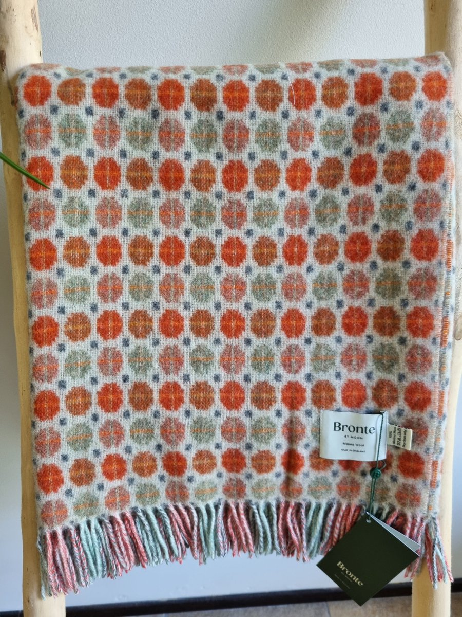 Bronte by Moon Wollen Plaid - MILAN Saffron (Merino) 140x185cm - Bronte x Plaids.shop Rood, Oranje