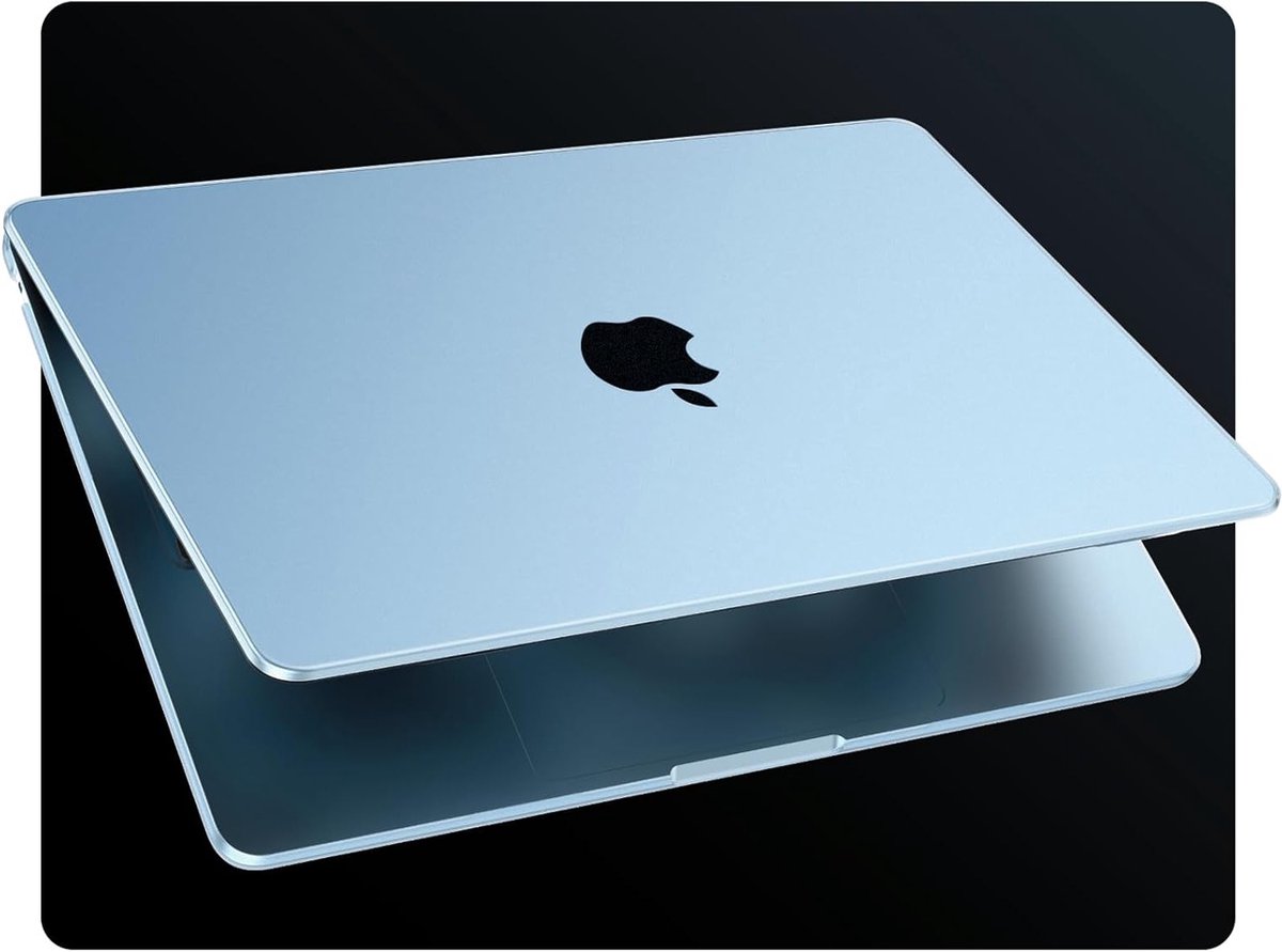 Ultra Dun Beschermhoes voor MacBook Air 13 inch (2022-2026) - Krasbestendige Snap Case in Matte Luchtblauw, Perfecte Pasvorm en Officiële Kleur