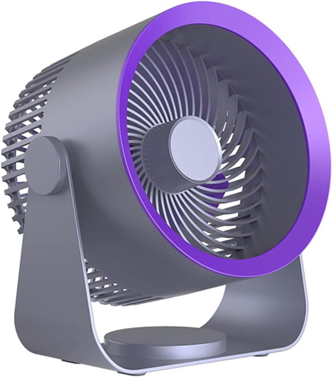 Ventilator - Luchtcirculator - Ruimte Koelen - 2-in-1 Wandmontage - 4000mAh Batterij - Grijs