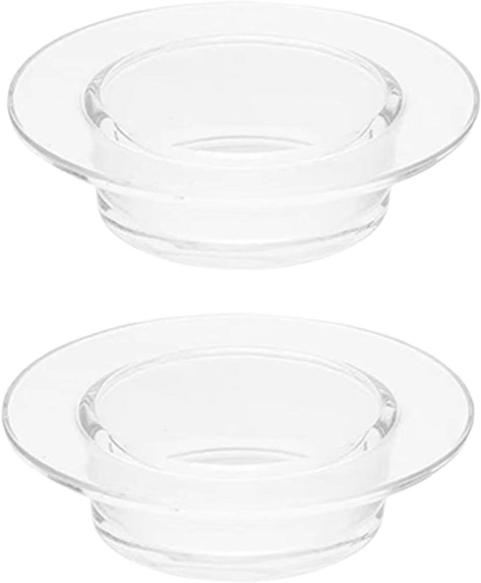 Wax Warmer Schotel - Smeltbakje Glas - Geuren Verspreiden - Hittebestendig Materiaal - 2 Stuks 11.5 cm - Helder