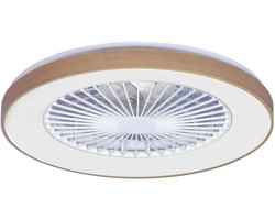 Epochglo Plafondventilator met Verlichting - Ø 48cm - RGB - 20W DC Motor - Fluisterstil - Dimbaar LED Plafonniere 3000-6000K - Geheugenfunctie - Timer - Reversibel - Afstandsbediening - Plafondlamp Ventilator Voor Slaapkamer & Woonkamer - Wit