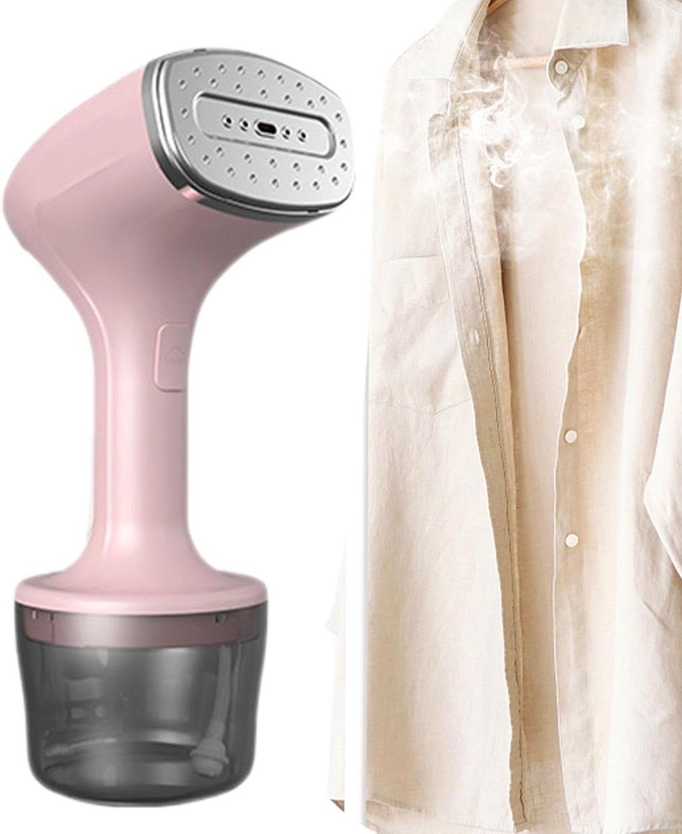Stoomstrijkijzer Kleding - Draagbare Stomer - Kreukels Verwijderen - Snel Opwarmend - 260 ml Tank - Roze