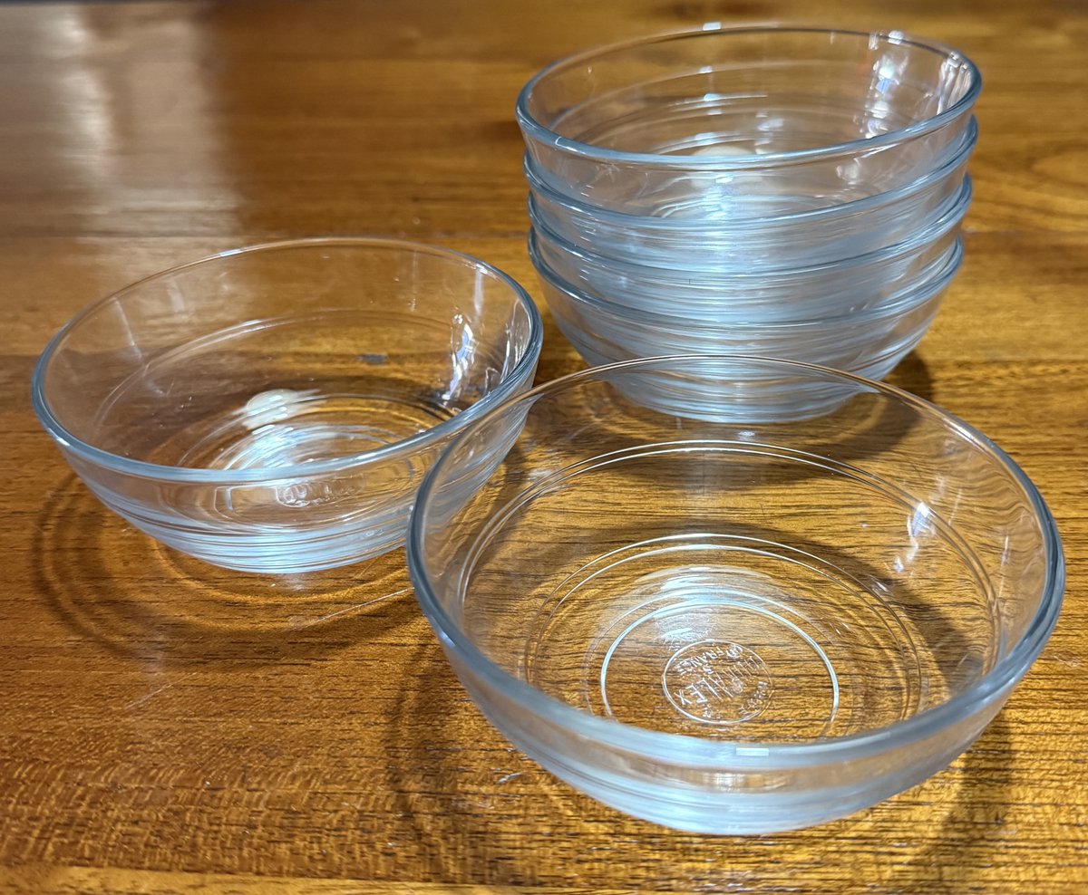 12 stuks Duralex glazen schaaltjes, diameter 12 cm, transparant