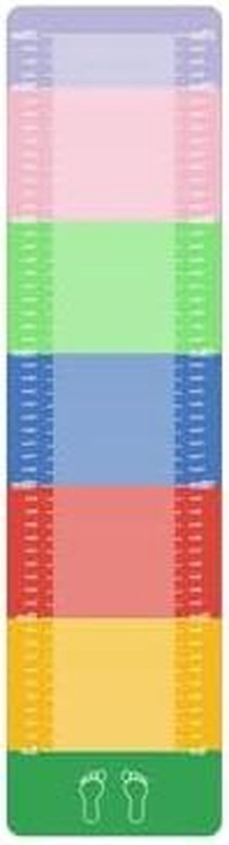 Staande springmat - Indoor verspringmat - Thuis trainen - Antislip ontwerp - 200x50cm - Regenboog