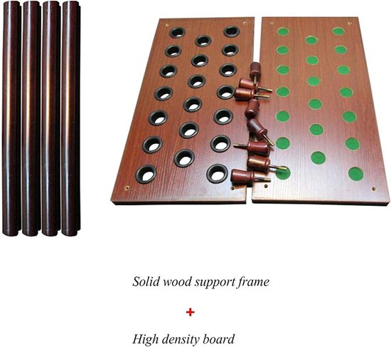 Keu Houten Houder - Biljartrek - Biljartkamer Opslag - Beschermende Groeven - 62x31x64cm - Bruin — afbeelding 4