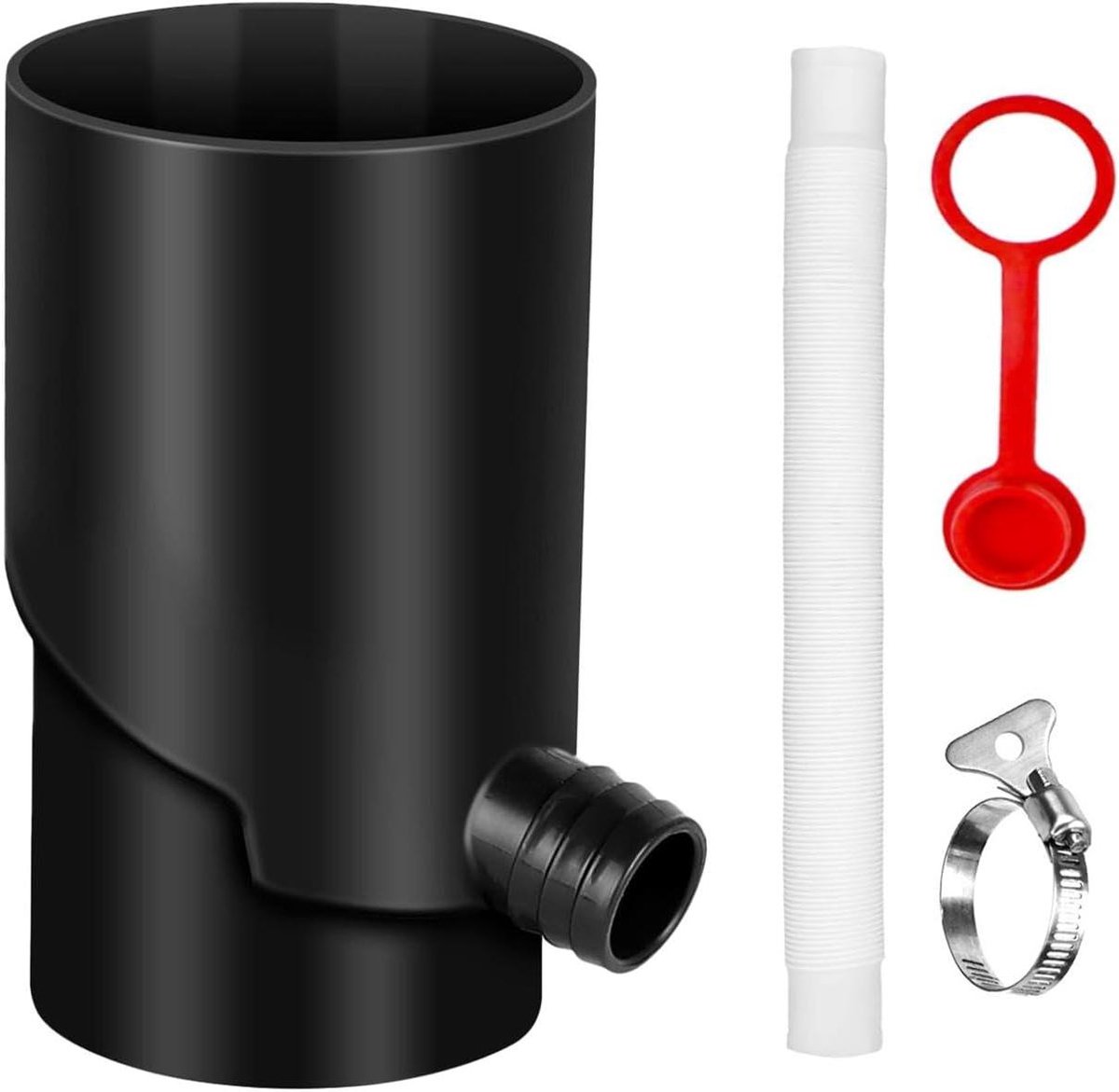 Regenwateropvangvat - Waterton Regenton - Water Besparen - UV- en Weerbestendig - 10 cm - Zwart
