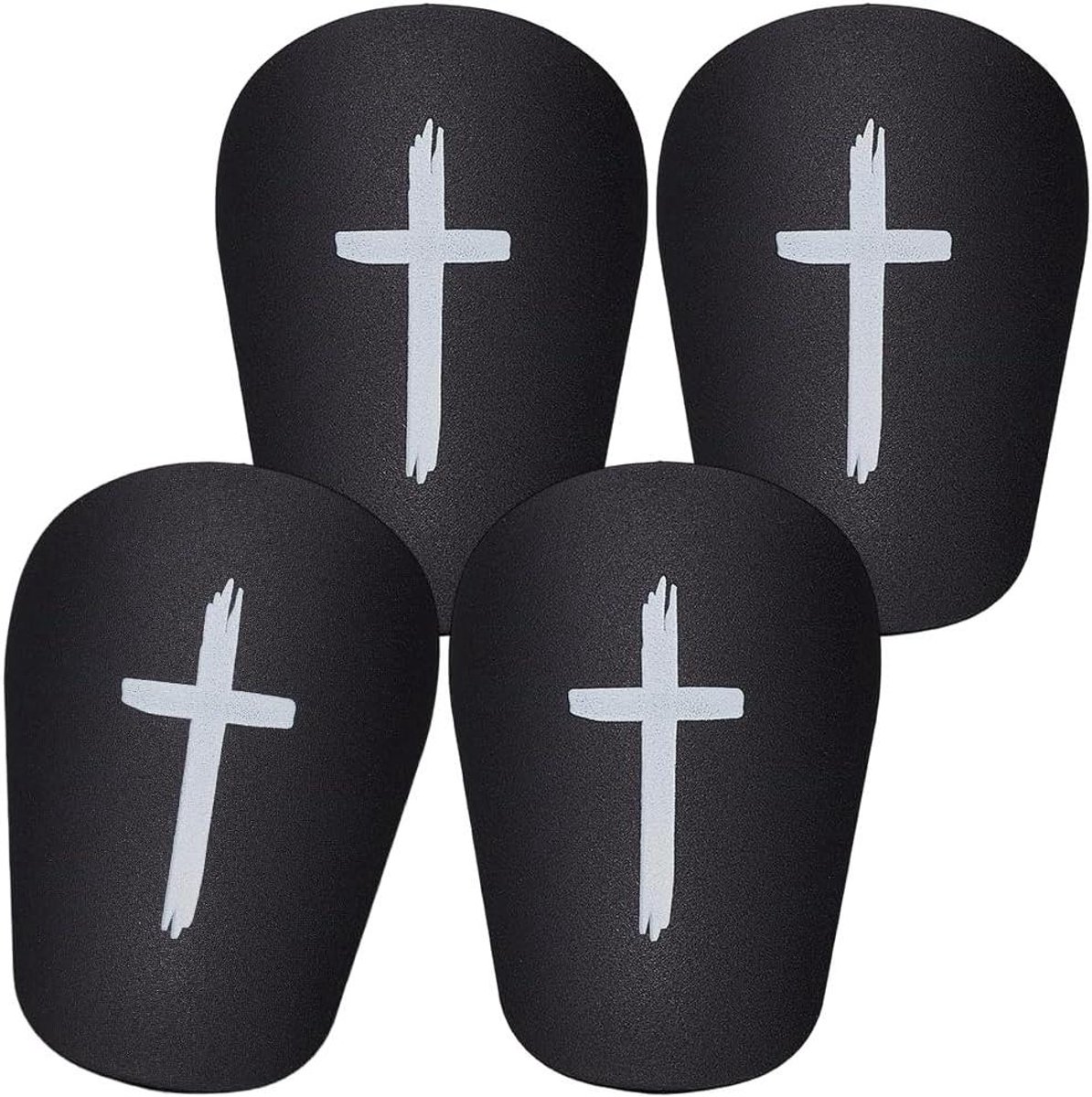 Kruisscheenbeschermers - Mini voetbal pads - Sport training - Ergonomisch ontwerp - 2 paar - Zwart