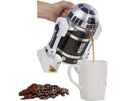 Franse Pers Koffiezetapparaat - Reis Koffie Fles - Koffie Zetten - Robot Vorm Ontwerp - 960ML - Zwart