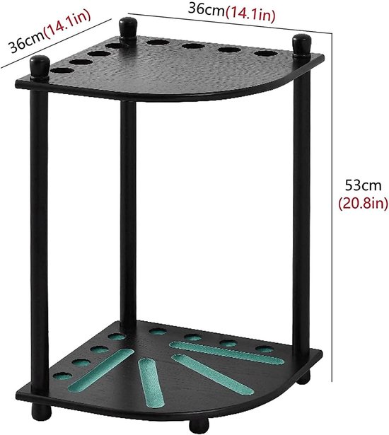 Biljart Keuhouder - Poolstokhouder Keurek - Biljart Spelen - Massief Houten Frame - 36x36x53 cm - Niet gespecificeerd — afbeelding 5