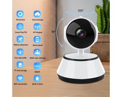 Caméra de sécurité wifi 1080p, adaptée à une utilisation intérieure et extérieure.