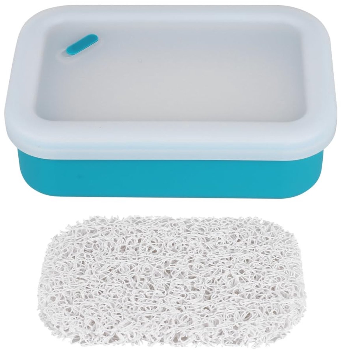 Dailygoods - Zeep Travel Container - Lekvrije Zeepdoos - Draagbaar met PVC Droogmat - Groen - Waterdicht en Praktisch - Geschikt voor Thuis en Reizen