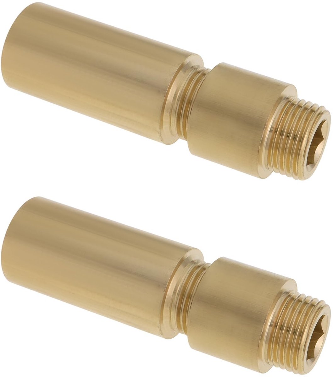 Dailygoods - Innovra - Dailygoods - Dailygoody - Kraanverlenging - 4x Messing - 1/2 inch - 20mm en 50mm - Duurzaam en roestvrij - Perfect voor sanitair - Ideaal voor leidingen - Ver