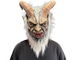 Krampus Masker - Horror Duivel - Halloween Feest - Ademend Materiaal - Eén Maat - Zwart