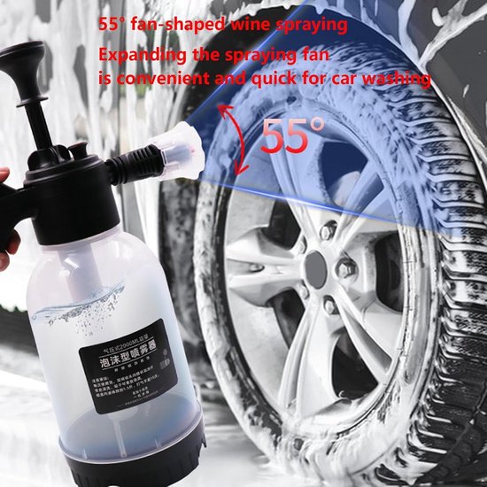 Schuimsproeier Tuin - Handpomp Sproeier - Auto Reinigen - Rijk Schuim - 1.5 Liter - Wit — afbeelding 3