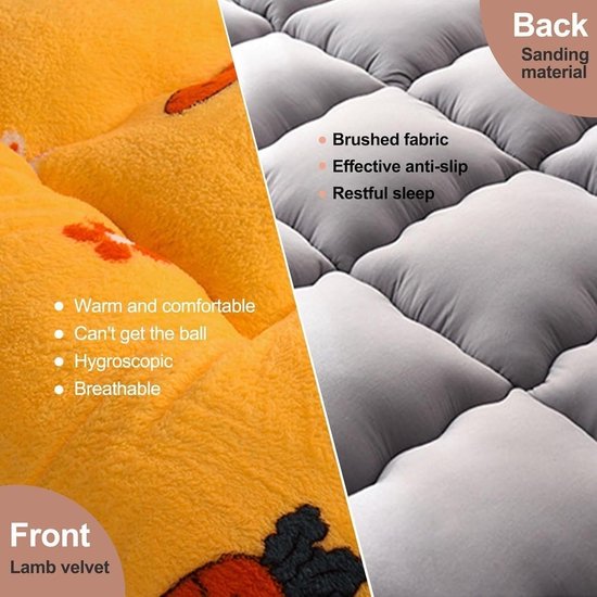 Japanse vloermatras - Opvouwbaar logeerbed - Comfortabel slapen - Extra dikke luxe - 150x200cm - Donkergrijs — afbeelding 2
