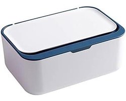 JIAYE Plastic tissue box met deksel, natte tissue houder, baby natte weefsel opbergdoos, tissue dispenser, home servet opbergdoos (Kleur: Blauw)