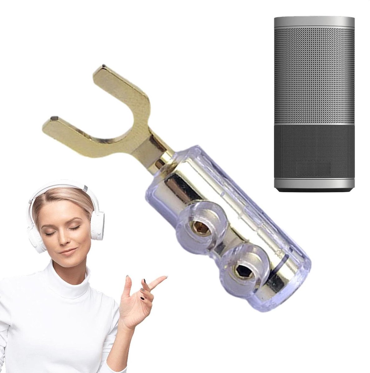 Luidspreker stekker - Audio adapter - Verbind audio - Y-vormig ontwerp - 14 x 10 x 1 cm