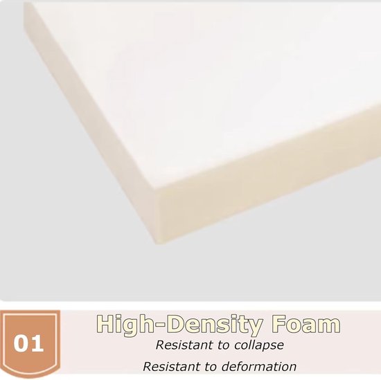 Vouwmatras - Gastenbed Vloer - Comfortabel Slapen - Wasbare Hoes - 200x60x8cm - Beige — afbeelding 4