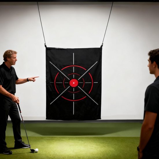 Oefen Golgnet - Slaghulp Tuin - Swing Verbetering - Lichtgewicht Opvouwbaar - 150 x 100 cm - Zwart — afbeelding 3