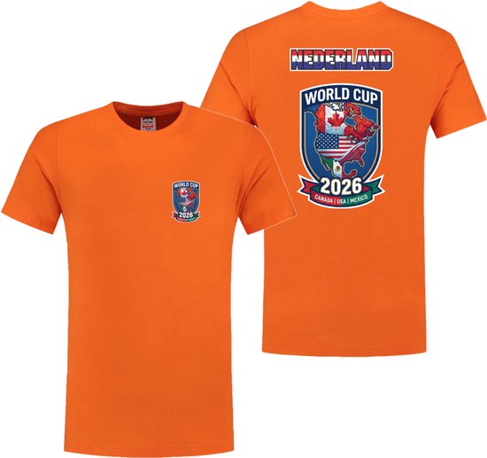 Oranje Voetbalshirt 160 gram/m² - design 3 - WK 2026 - Shirt Holland - Voetbal - Nederlands Elftal