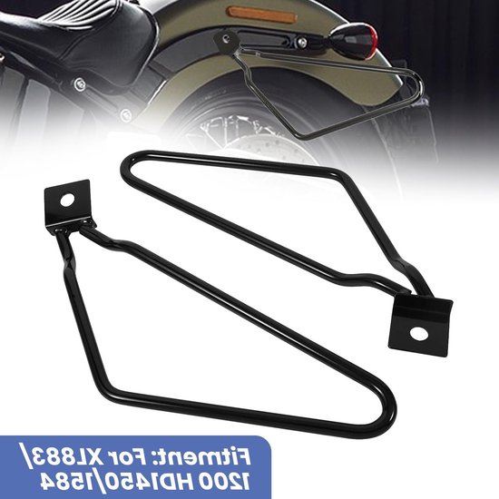 Motorfiets Zadelzakken Steun in Chroom voor XL883/1200 en HD1450/1584 - Duurzame Bevestiging en Stijlvolle Accessoires — afbeelding 2