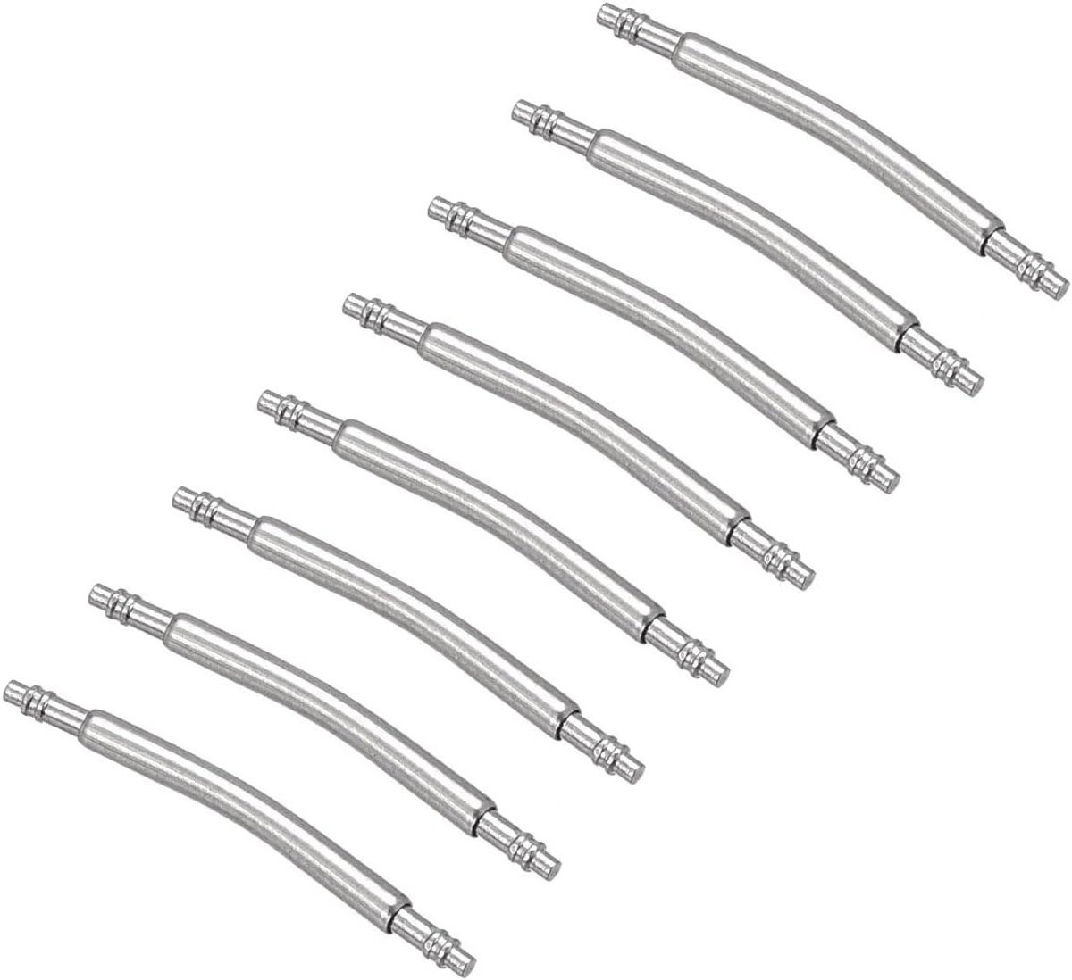8 Stuks Horlogeband Link Pennen, Rvs Veerstangen 1.5mm Dikte en 16mm Lengte, Dubbelzijdige Pins voor Horlogebanden en Accessoires