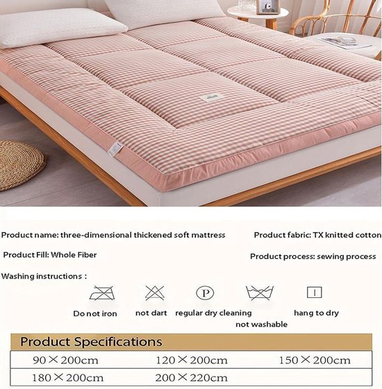 Japanse vloermatras - Opvouwbaar futon - Comfortabel slapen - Huidvriendelijke stof - 120 x 200 cm - Grijs — afbeelding 5