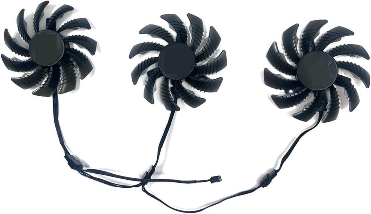 Koelventilator - Grafische kaart ventilator - Computer koeling - 4-pins connector - 78MM - Zwart