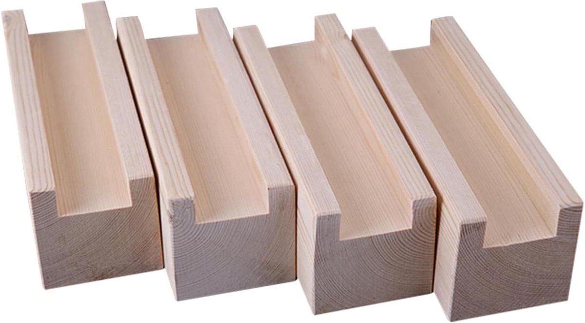 Houten meubelverhogers - Bedsteunen bankpoten - Meer opbergruimte - Verstelbare hoogte - 3-10 cm - Houtkleur