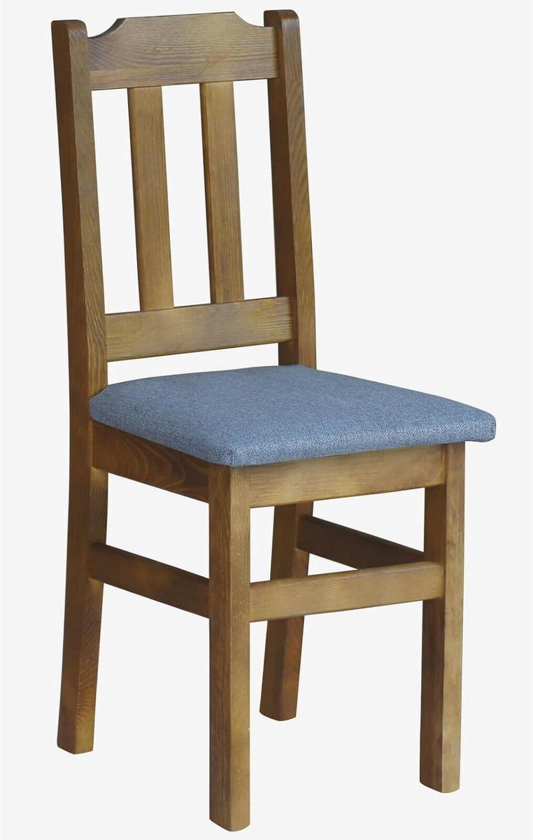 Gestoffeerde stoel - Eettafelstoel Hout - Comfortabel Zitten - Handgemaakt Massief Hout -