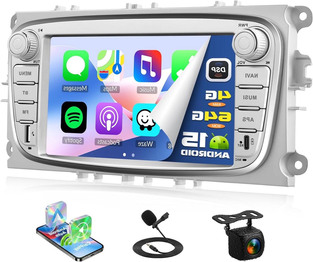Autoradio Android - Auto Multimedia - Navigatie Muziek - Draadloos CarPlay - 7 inch HD - Zwart
