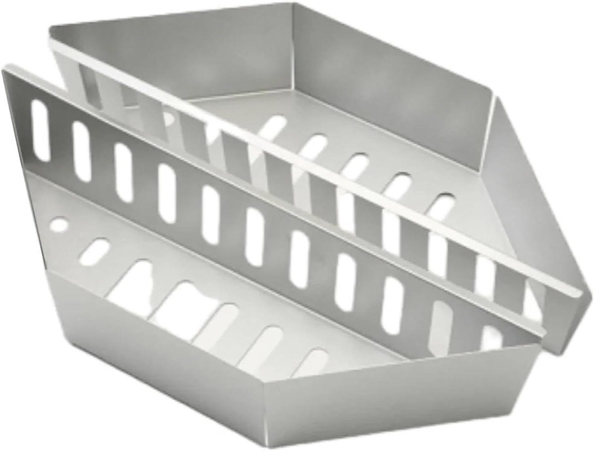 Houtskool Manden - BBQ Houders - Grillen Accessoires - Gegalvaniseerd Staal - 385 cm - Zilver