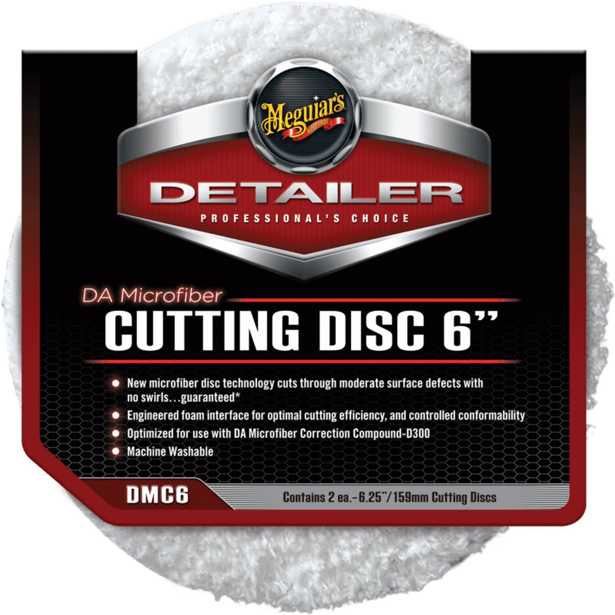 Meguiar's DA Microfiber Cutting Polijstschijf - ⌀15cm - 2 stuks - Voor polijstmachine
