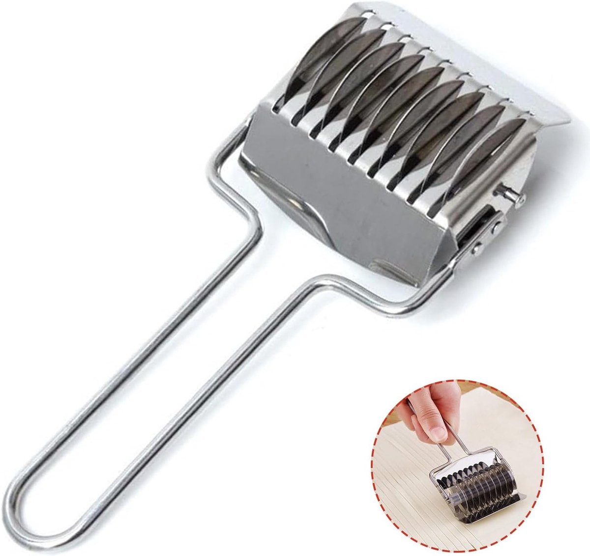 RVS Noodle Cutter voor het Snijden van Pasta, Spaghetti en Noedels - Keuken Gereedschap voor Het Maken van Deeg en Pasta