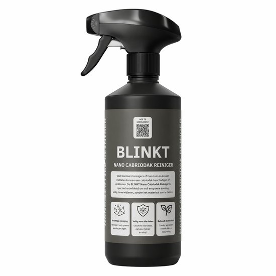 BLINKT Nano Nettoyant pour Capote de Cabriolet - Élimine les Dépôts Verts - Nettoyant Écologique pour Capote de Cabriolet & Soft Top Cleaner - Pour Toile, Mohair & Vinyle - 500 ml