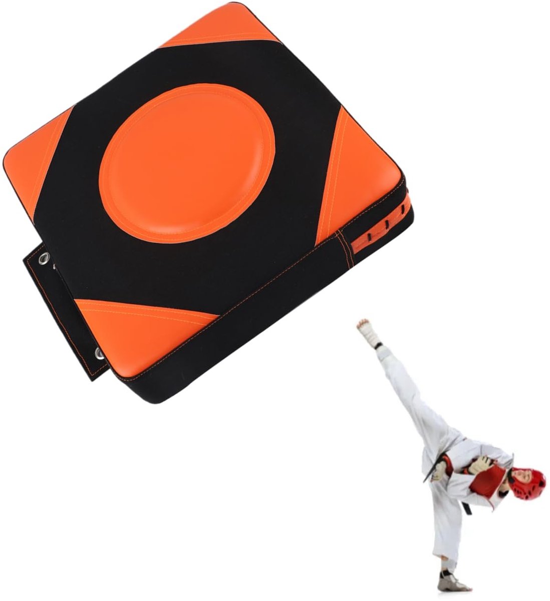Allecto - Wall Punch Boxing Bag - Wandbokszak - Ideaal voor Thuisfitness - Zwart Oranje - Sanda Taekwondo - Perfect voor training