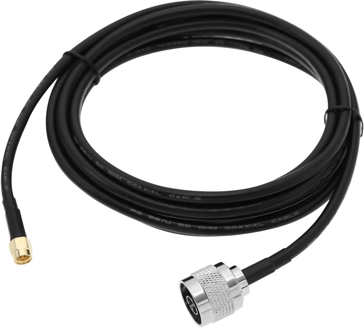 Allecto Coaxiale Verlengkabel 10ft 3m Pure Koper naar N Connector Zwart Signaal Booster Geschikt voor GPS en TV
