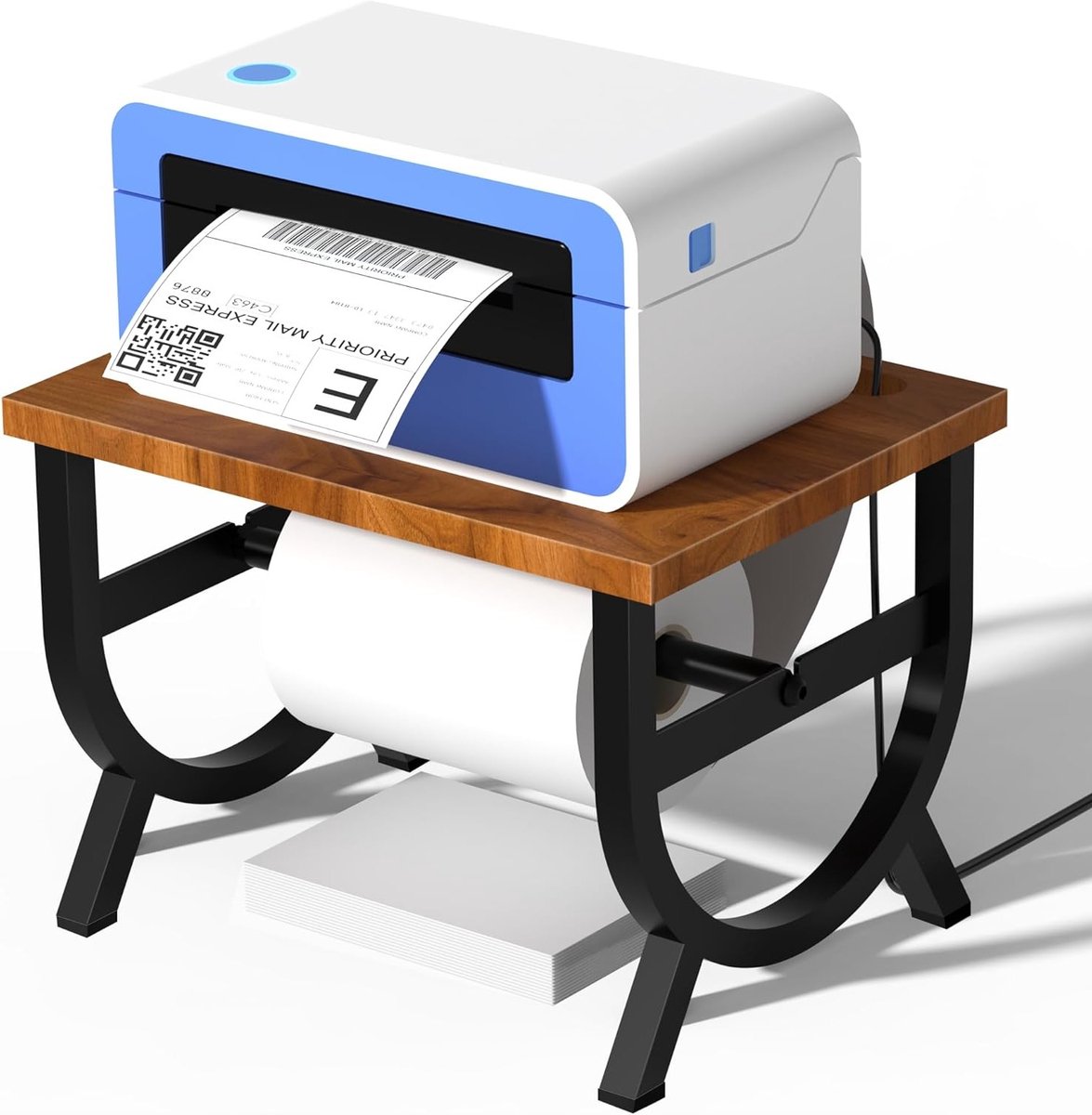Houder voor labelrollen en gevouwen labels, thermische labelhouder voor verzendlabels, accessoires voor labelprinters en kantoorbenodigdheden