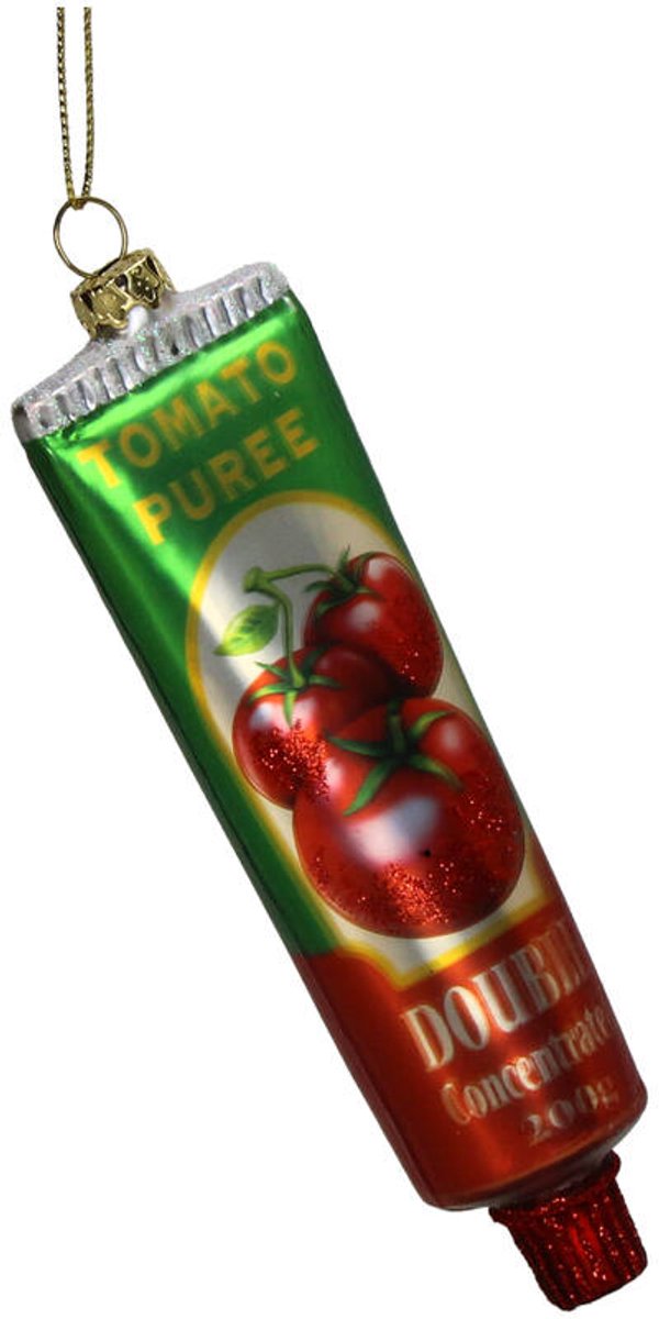 HD Collection Kerst Ornament Tomatenpuree Glas Multi 13,4cm