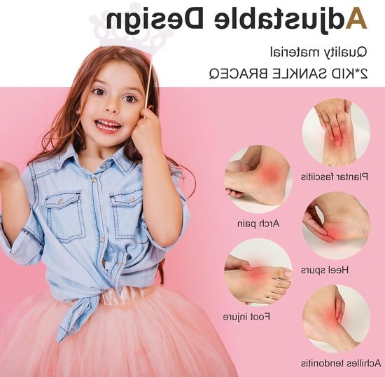 Professionele Enkelbandages voor Kinderen - 2 Paar Ademend en Elastisch - Geschikt voor 5-10 Jaar - Unisex in Roze, Ondersteuning en Comfort — afbeelding 4